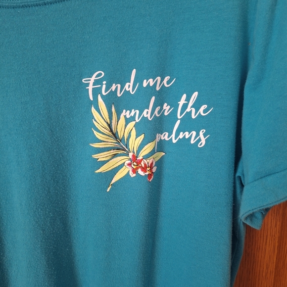 Lane Bryant Cacique Sleep Set Size 14/16 Tropical Palm Print Cotton Modal Spande - Picture 3 of 12